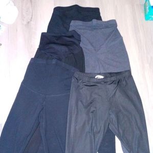 5 Piece Bundle. 4 Old Navy Maternity Size XS. 1 Basic Legging Size M